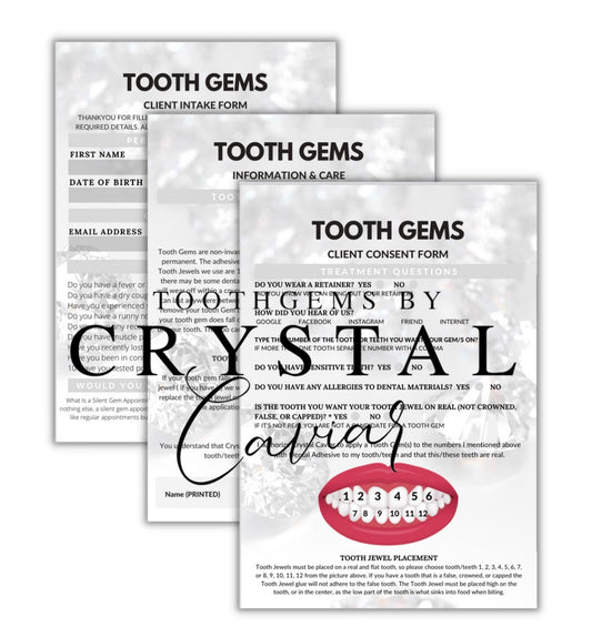 Tooth Gems EDITABLE Consent Forms